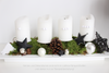 Adventskranz Zahlen Dekoration in weiß
