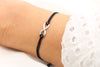 Armband Makramee mit silbernem Infinity Zeichen als Symbol der ewigen unendlichen Liebe