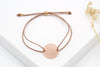 kupferfarbenes Makramee Armband Wunderblume in rosegold und modernem Kugelverschluss zum verstellen