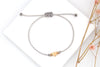 graues Armband Herz und Perle rosegold 