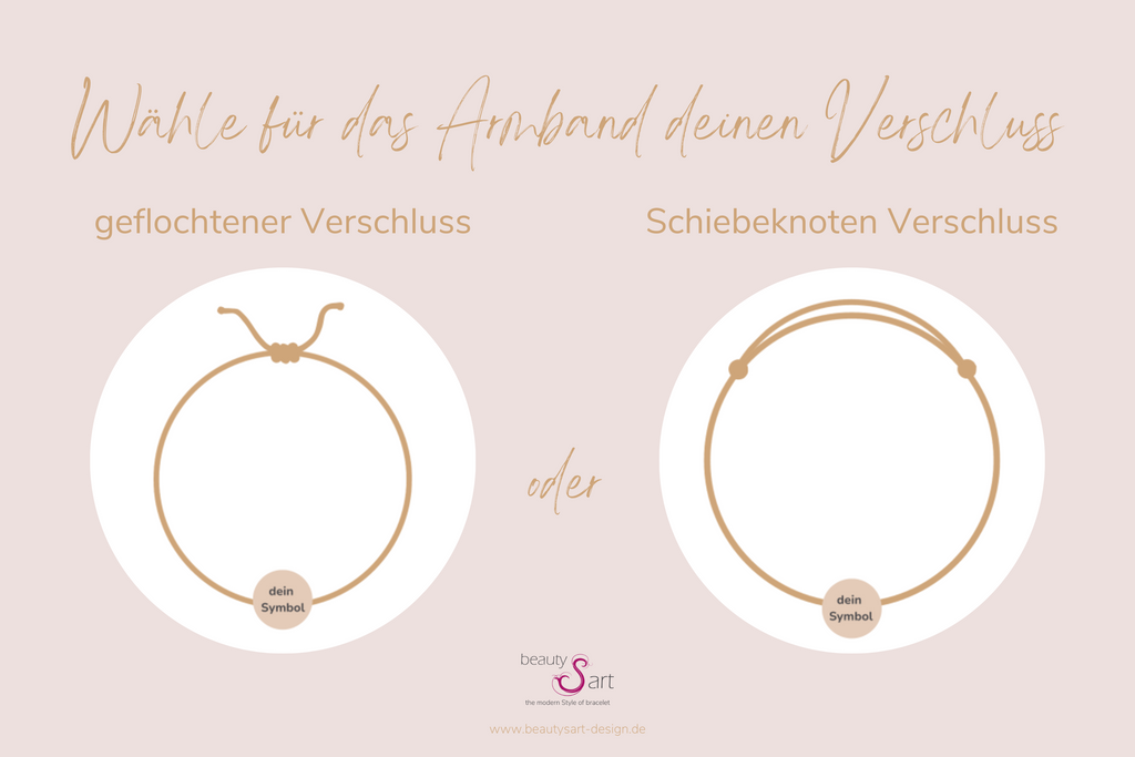 Auswahl der Verschluss Technik für das Armband Makramee