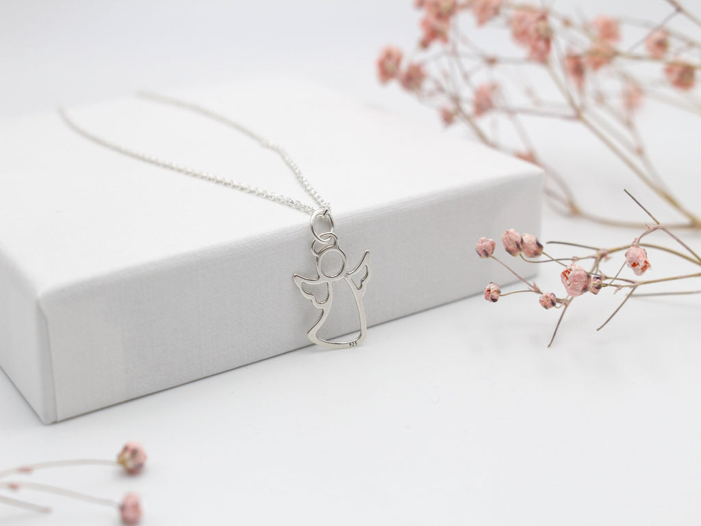 Schutzengel Kette Silber, Konfirmation Mädchen