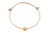 Lederarmband Blume in gold mit Schiebe Schließe