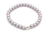 lila Perlenarmband mit Fisch silber für Mädchen zur 1. hl. Kommunion 