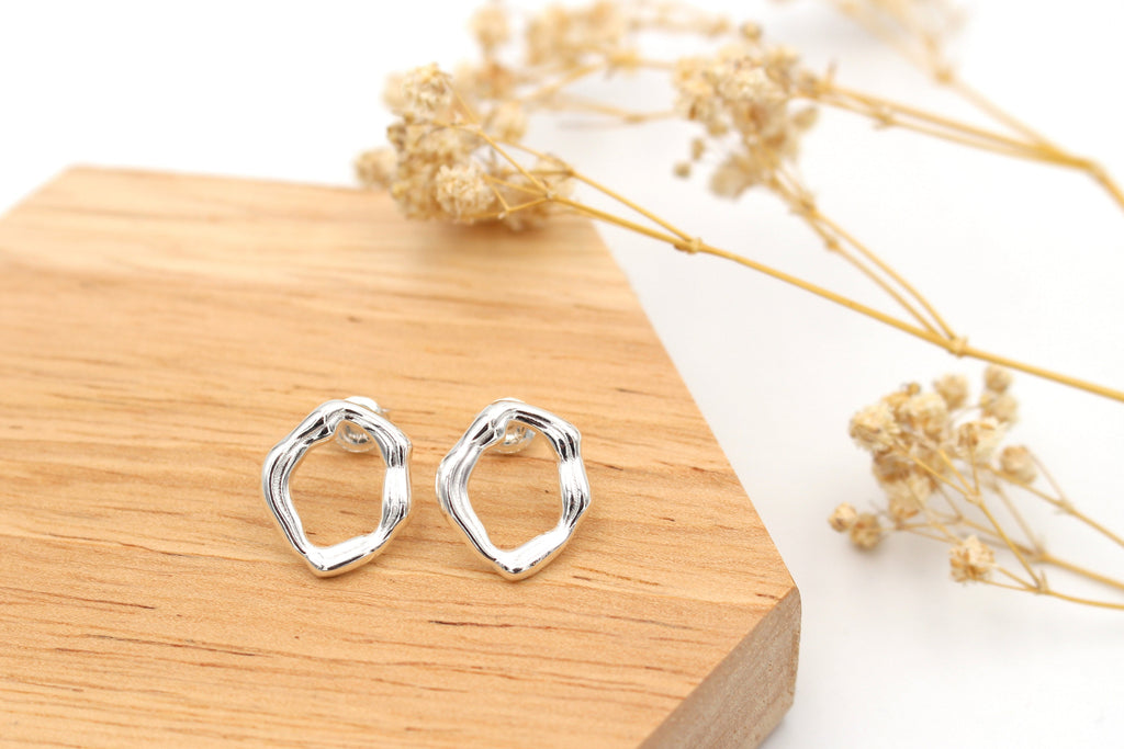 Ohrringe oval 925 Silber