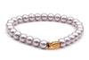 lila Perlenarmband mit Fisch in rosegold als Konfirmations Geschenk für Mädchen