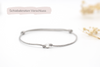 Schiebeknoten Armand mit 925 Silber Perle in hell grau