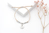 Makramee Armband für die Schwester mit silberfarbenem Sisters Anhänger