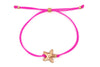 pinkes Sommerarmband Seestern mit Anhänger in gold oder rosegold erhältlich