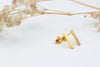 Stab Ohrringe 925mSterling Silber vergoldet mit Stecker