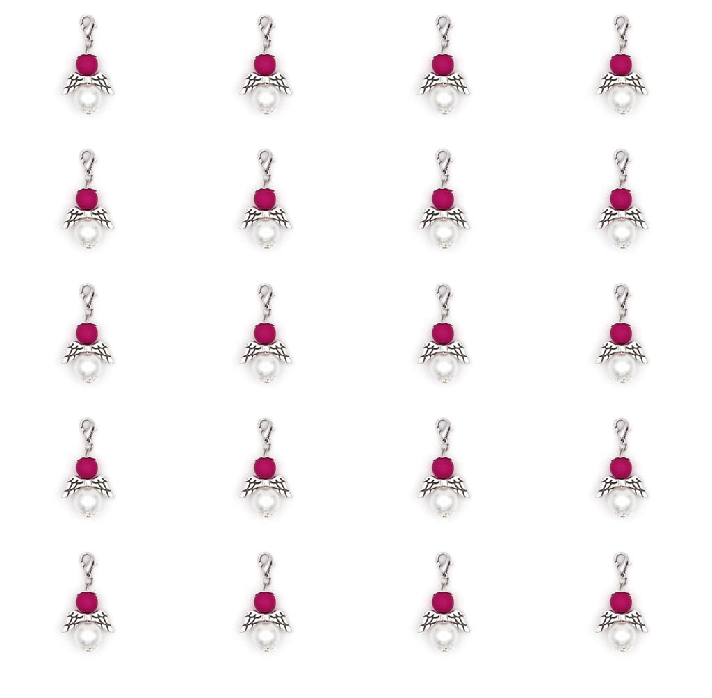 20 Schutzengel Anhänger in pink als Gastgeschenk für Kommunion, Konfirmation und Taufe
