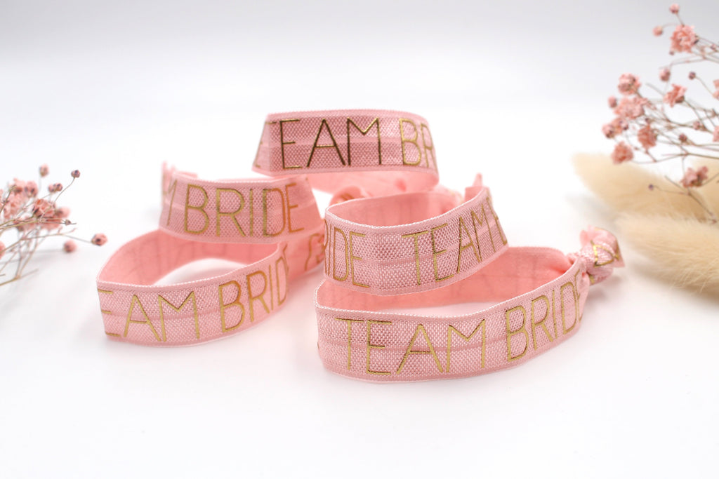 JGA Armbänder für den Junggesellinnenabschied und Team Braut, sowie die Hochzeit