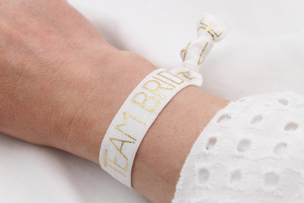 JGA Armbänder für den Junggesellinnenabschied und Team Braut, sowie die Hochzeit