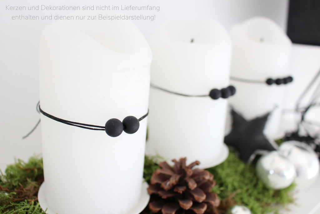 Advents Deko Idee für die Kerzen des Adventskranz zu Weihnachten
