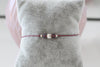 filigranes Makramee Armband in brombeere und 925 Silber Perlen