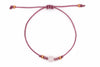 filigranes Armband mit Halbedelsteinperle Jade hell Rosa und rosegold-, gold- oder silberfarbenen Perlen