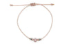 Makramee Armband mit Rosenholz und silberfarbenen Perlen