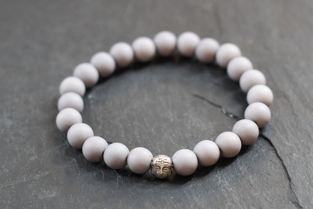 hell Graues Buddha Armband Herren