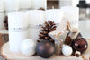 Zahlen für Adventskranz Kerzen aus Makrameeband mit Buchstabenperlen