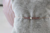 Makramee Armband mit einer Perle 925 Silber in rosenholz als kleine Geschenkidee beste Freundin
