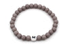 Partnerarmband mit Buchstaben in grau