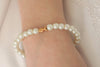 maritimes Perlenarmband mit Fisch in rosegoldfarben und Perlen in ivory perlmutt