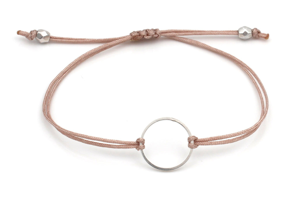 Armband Damen modern mit Kreis in silberfarben