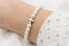 Perlen Armband mit Kreuz als Kommunion  und Konfirmation Geschenk für Mädchen