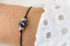Armband 2 Perlen 925 Silber blau als Geschenk Idee für die Trauzeugin zur Hochzeit zu fragen