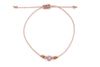 filigranes Makramee Armband für Damen in Rosenholz und geflochtenem Makramee Verschluss
