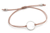 Armband Kreis in rosenholz und silberfarben als Geschenk Idee für Damen