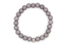 Herren Perlen Armband Buddha silberfarben
