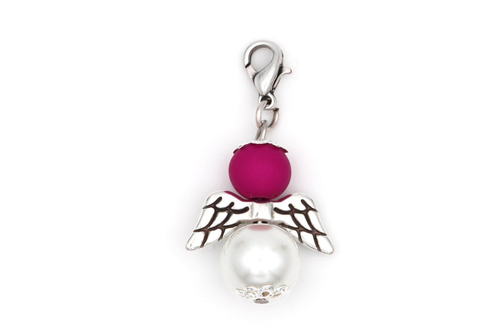 pinker Schutzengel Anhänger aus Perlen