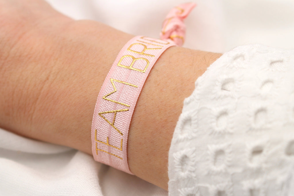 Elastisches Armband im 5er Set für Brautjungfern und Team Bride und Trauzeuginnen